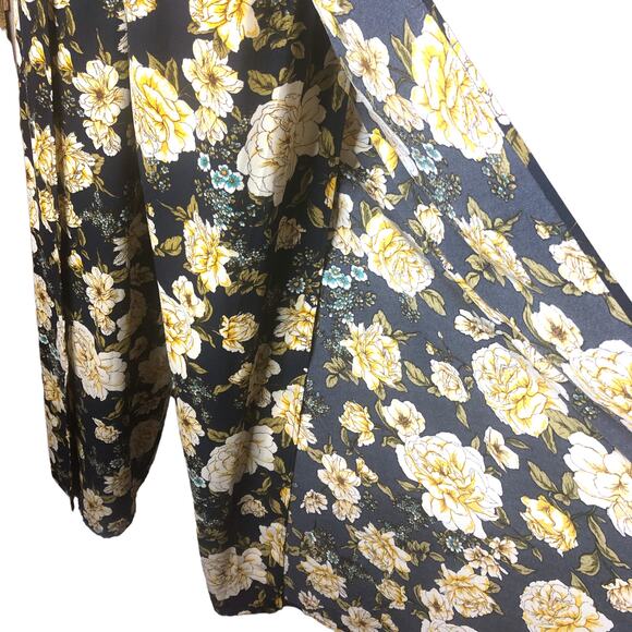 Xhilaration Navy and Yellow Floral Jumpsuit - Size Small - Picture 4 of 8